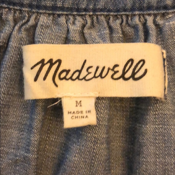 Madewell Tie Sleeve Chambray Top - Picture 6 of 6